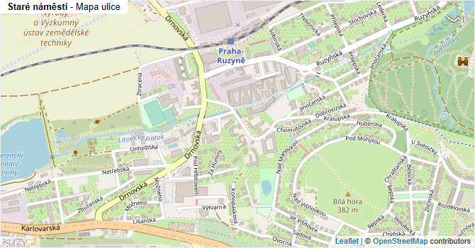 Staré náměstí - mapa ulice