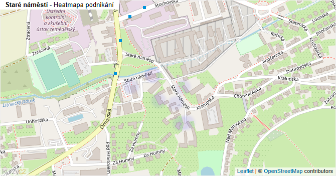 Staré náměstí - mapa podnikání