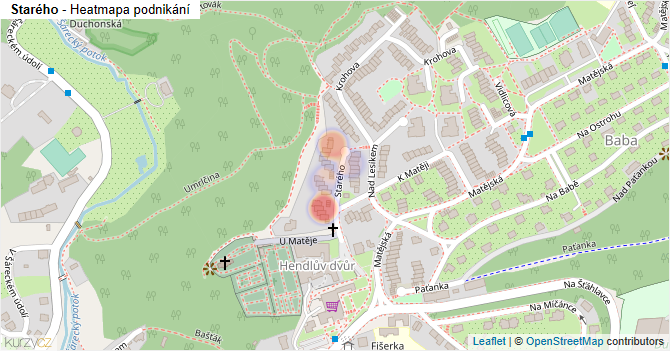 Starého - mapa podnikání