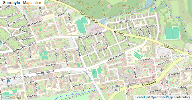 Starobylá - mapa ulice