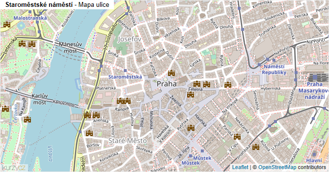 Staroměstské náměstí - mapa ulice