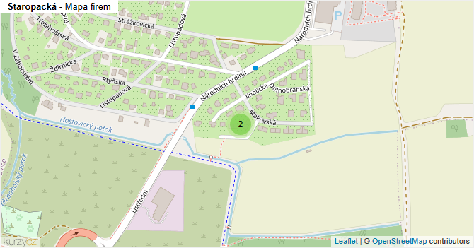 Staropacká - mapa firem