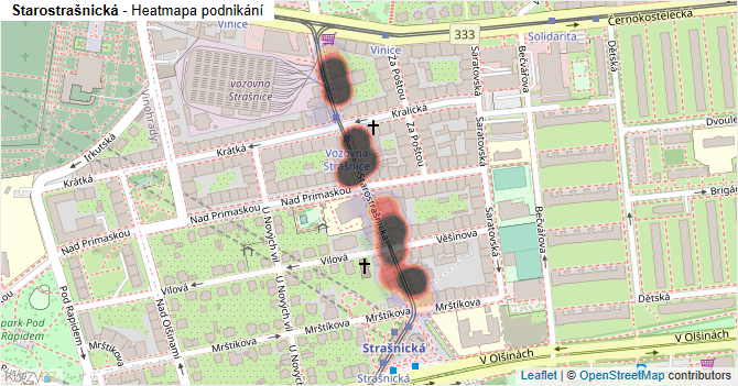 Starostrašnická - mapa podnikání