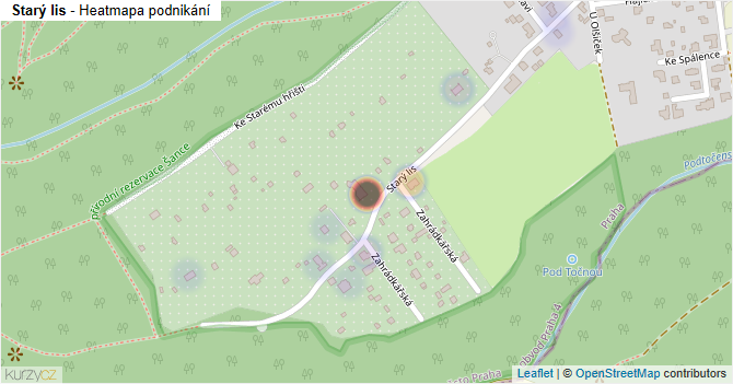 Starý lis - mapa podnikání