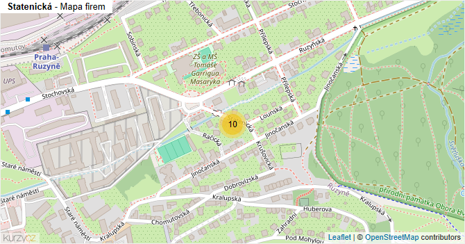 Statenická - mapa firem