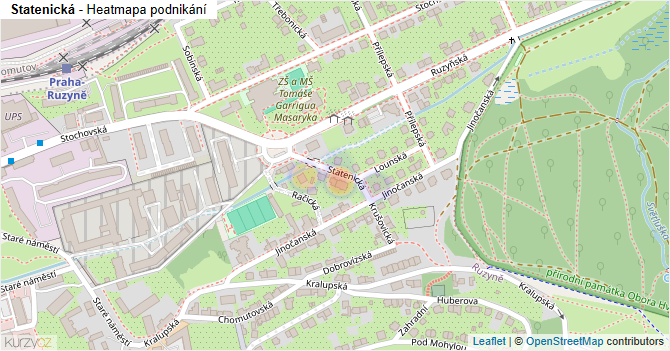 Statenická - mapa podnikání