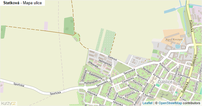 Statková - mapa ulice