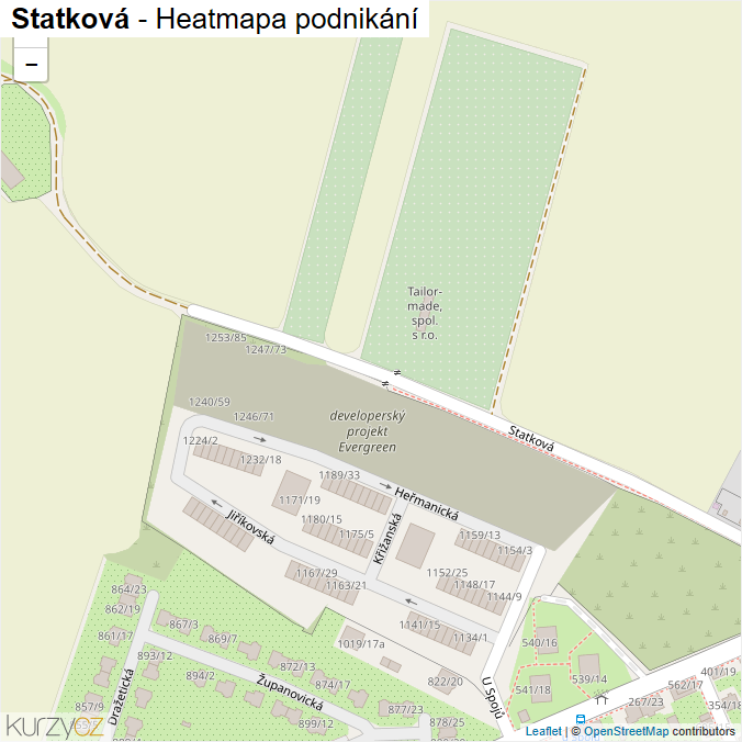 Mapa Statková - Firmy v ulici.
