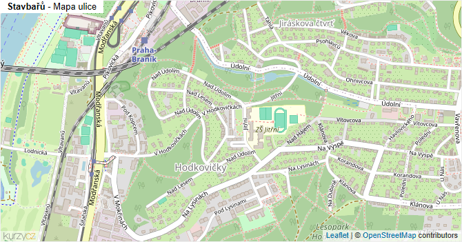 Stavbařů - mapa ulice