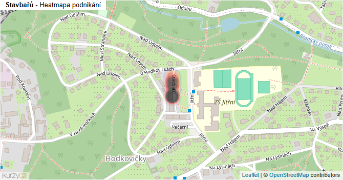 Stavbařů - mapa podnikání