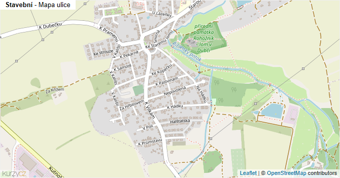 Stavební - mapa ulice