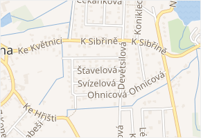 Šťavelová v obci Praha - mapa ulice