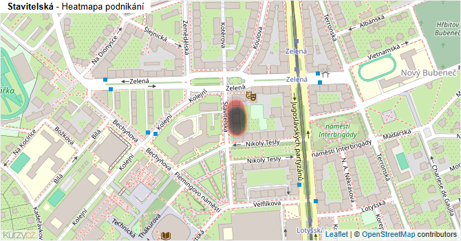 Stavitelská - mapa podnikání