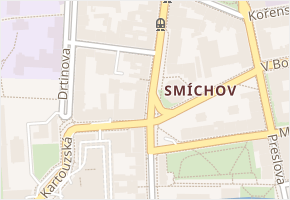 Štefánikova v obci Praha - mapa ulice