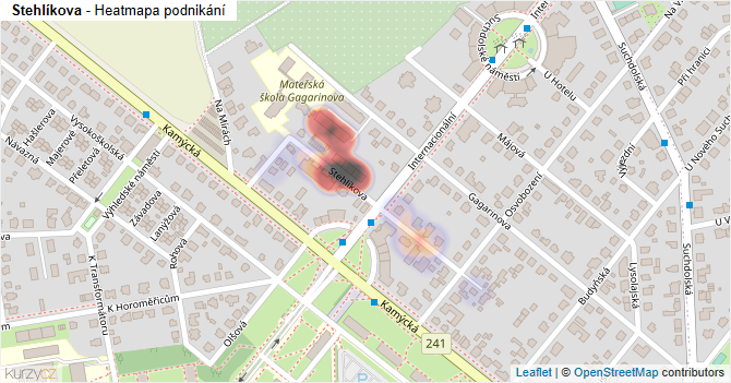 Stehlíkova - mapa podnikání