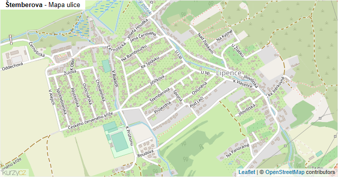 Štemberova - mapa ulice