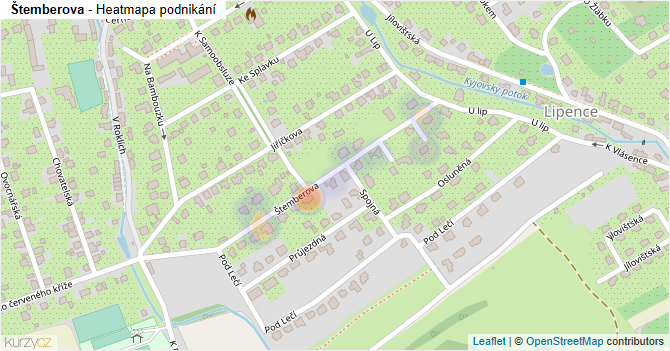 Štemberova - mapa podnikání