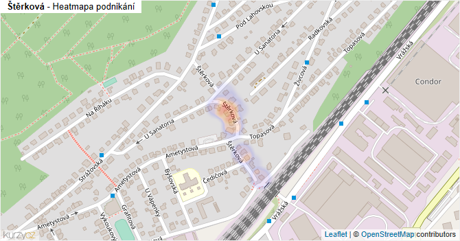 Štěrková - mapa podnikání