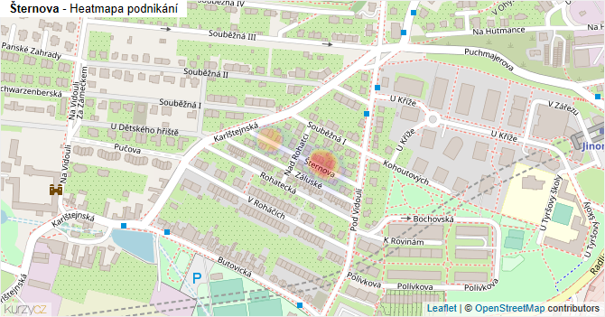Šternova - mapa podnikání