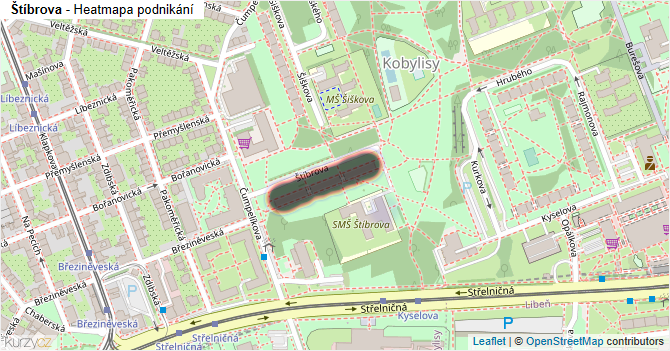 Štíbrova - mapa podnikání
