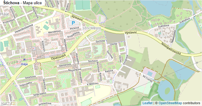 Štichova - mapa ulice
