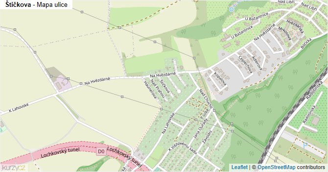 Štičkova - mapa ulice