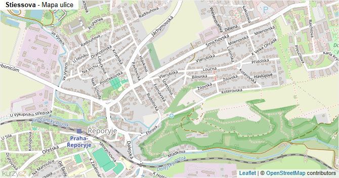 Stiessova - mapa ulice