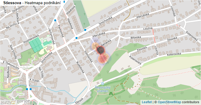 Stiessova - mapa podnikání