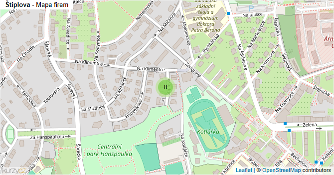 Štiplova - mapa firem