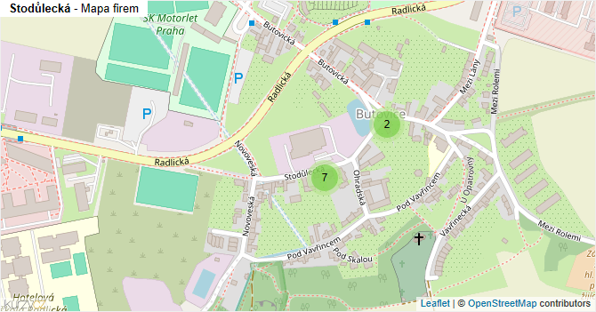 Stodůlecká - mapa firem