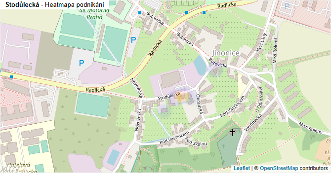 Stodůlecká - mapa podnikání