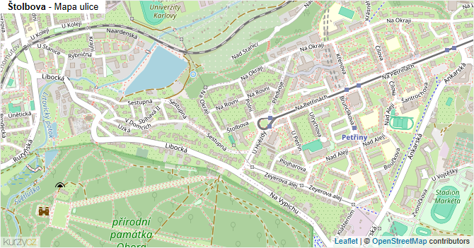 Štolbova - mapa ulice