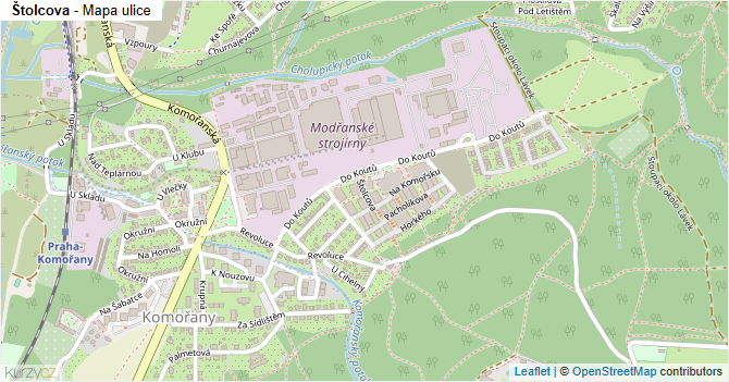 Štolcova - mapa ulice