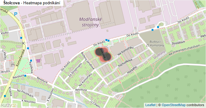 Štolcova - mapa podnikání