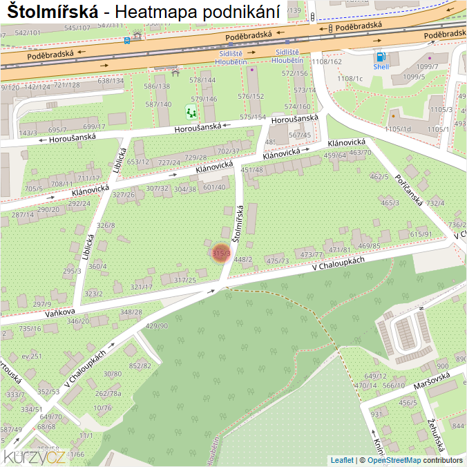 Mapa Štolmířská - Firmy v ulici.