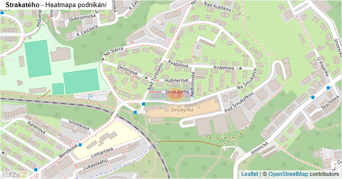 Strakatého - mapa podnikání
