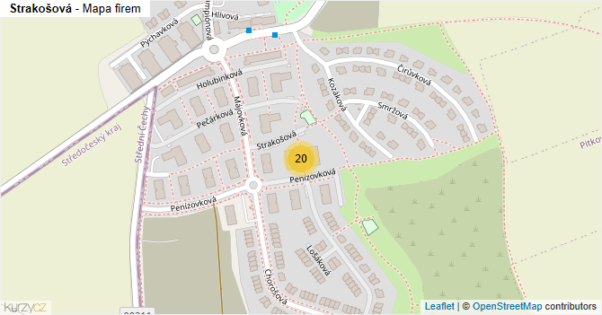 Strakošová - mapa firem