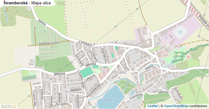 Štramberská - mapa ulice