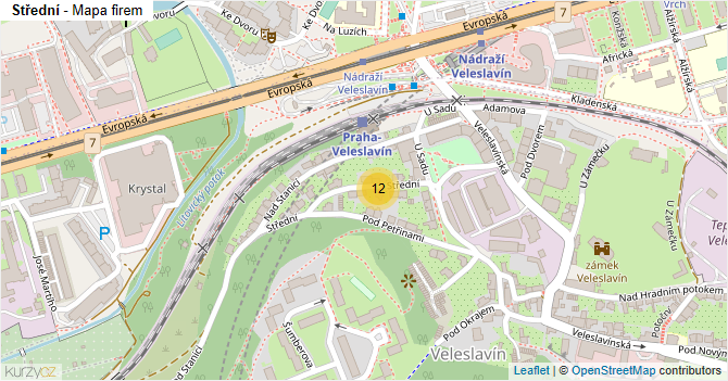 Střední - mapa firem