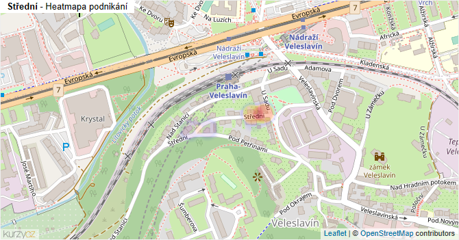 Střední - mapa podnikání