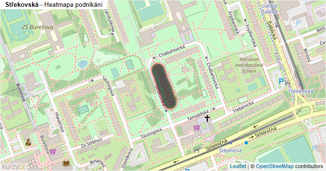 Střekovská - mapa podnikání
