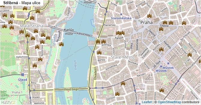 Stříbrná - mapa ulice