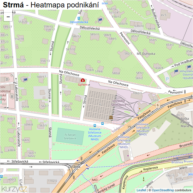 Mapa Strmá - Firmy v ulici.