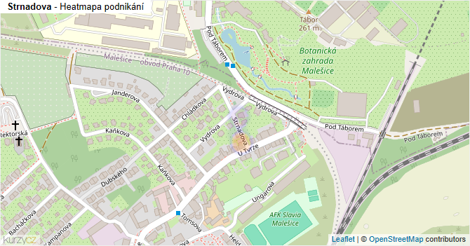 Strnadova - mapa podnikání