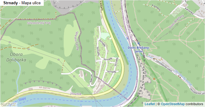Strnady - mapa ulice