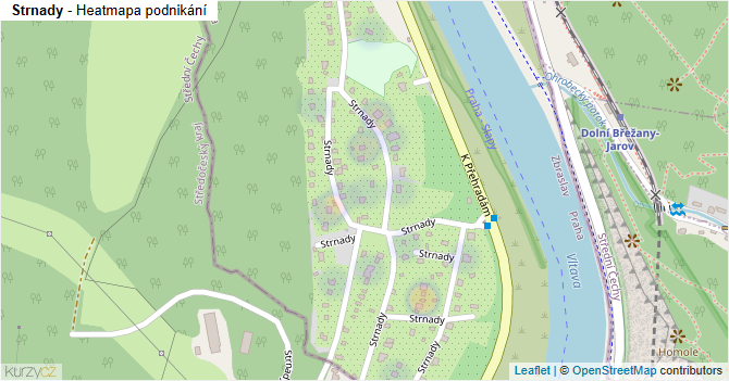 Strnady - mapa podnikání