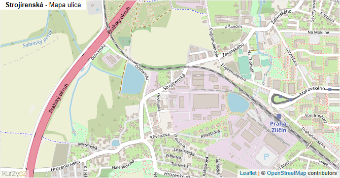 Strojírenská - mapa ulice