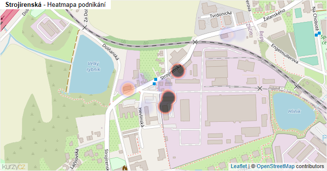 Strojírenská - mapa podnikání