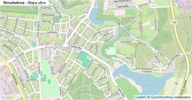 Strouhalova - mapa ulice