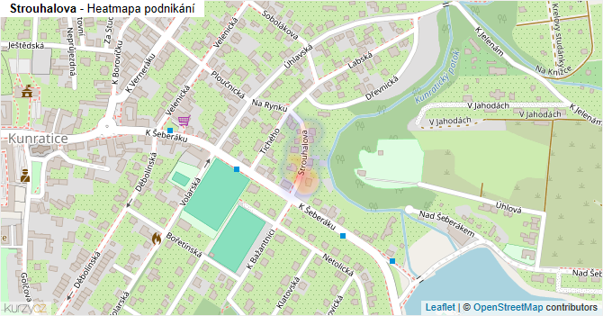 Strouhalova - mapa podnikání
